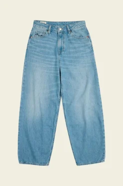 Jean ballon en coton bio et tencel | denim clair "leila - luiz super light"