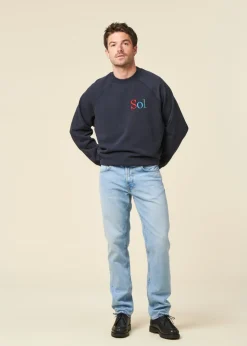 Jean droit en coton bio | bleu 