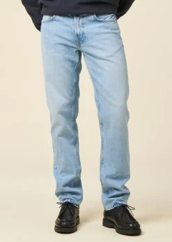 Jean droit en coton bio | bleu 