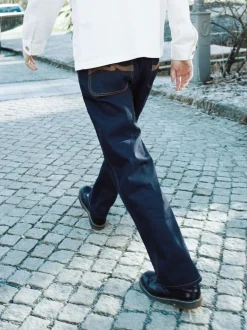Jean droit en coton bio | brut "tuff tony pants painter denim - khaki or canvas"