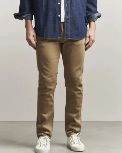 Jean droit en coton bio | camel "gritty jackson everlion"