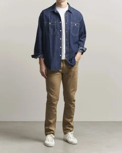 Jean droit en coton bio | camel 