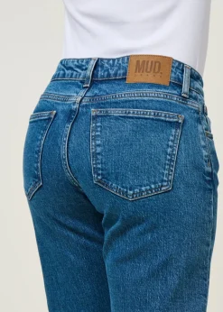 Jean droit en coton bio et recyclé | bleu 