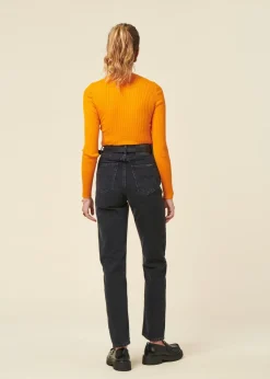 Jean droit en coton bio | noir 