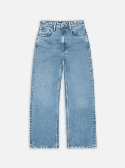 Jean droit large en coton bio | bleu "clean eileen desert light blue"
