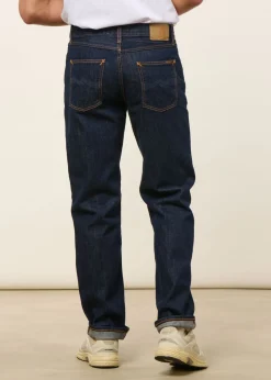 Jean droit large en coton bio brut