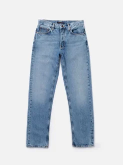 Jean droit large en coton bio | bleu délavé "rad rufus indigo blues"