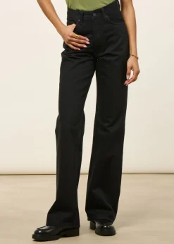 Jean droit large en coton biologique | noir 