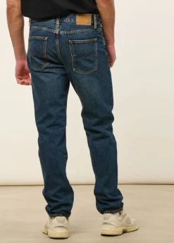 Jean fuselé en coton bio | bleu foncé 
