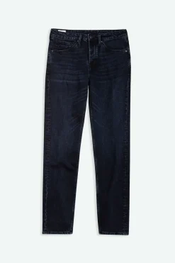 Jean fuselé en coton bio | bleu noir 