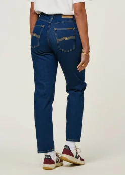 Jean mom en coton bio | bleu foncé 