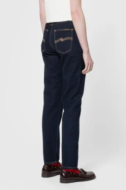 Jean mom en coton bio | brut "breezy britt indigo rinse"