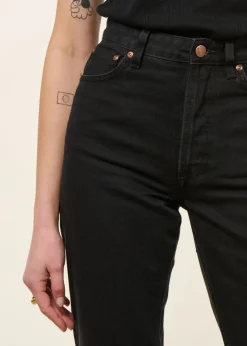 Jean mom en coton bio | noir 