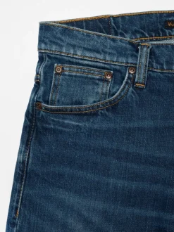 Jean slim en coton bio | bleu 