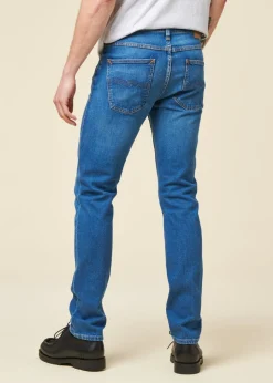 Jean slim en coton bio | bleu 