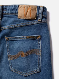 Jean slim en coton bio | bleu 