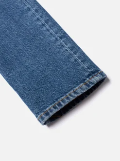 Jean slim en coton bio | bleu 