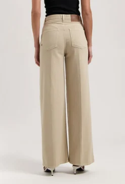 Jean évasé fluide en coton bio et tencel | beige 