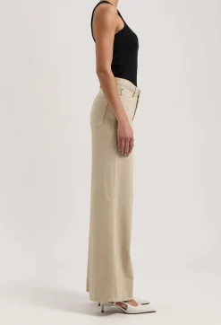 Jean évasé fluide en coton bio et tencel | beige 