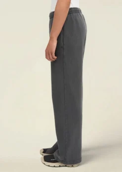Jogging ample en coton bio | noir "organic straight leg sweatpants - faded black"