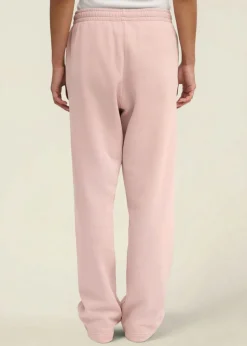 Jogging ample en coton bio | rose "organic straight leg sweatpants - faded pink"