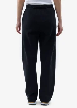 Jogging en coton bio | noir "organic straight leg sweatpants - deep black"