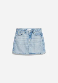 Jupe en coton biologique recyclé | bleu "aacumeri - andromedar"