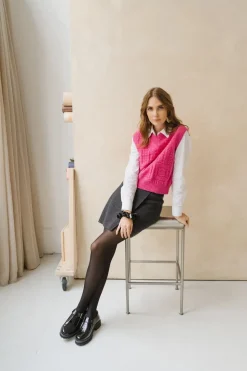 Jupe en laine bio | gris foncé "darlaa - steel melange"