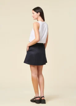 Jupe en tencel | marine 