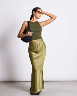 Jupe en viscose écologique | vert 