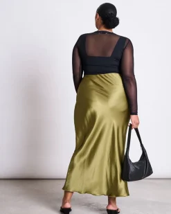 Jupe en viscose écologique | vert 