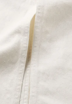 Jupe longue en denim de coton recyclé | blanc "kitaari demi white"