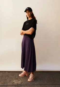 Jupe longue en tencel | violet "ileniaa laraa blue ash"