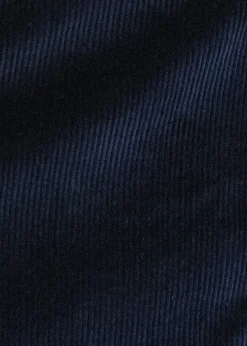 Jupe portefeuille velours en coton bio | marine "rosalind"