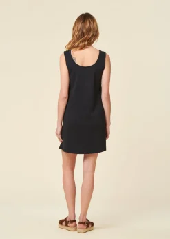La robe boxy en coton bio | noir