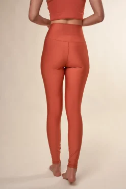 Legging en matières recyclées | terracotta 