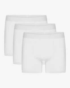 Lot 3 boxer uni en coton bio | blanc "optical white"