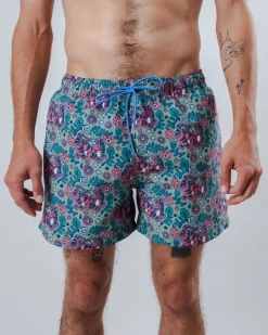 Maillot de bain en polyester recyclé | vert "asis percales tigris swimwear light green - light green"