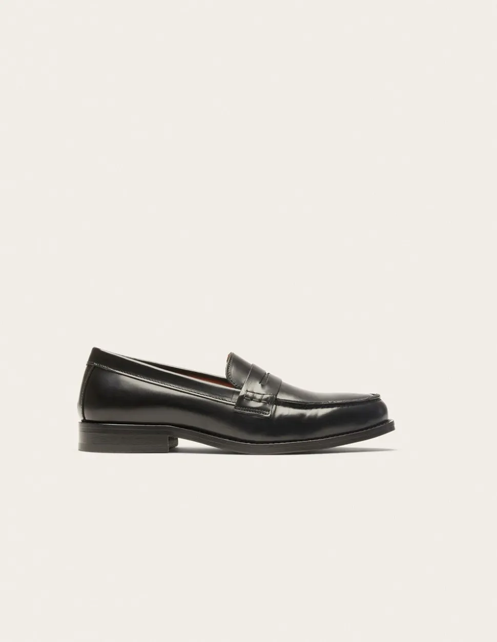 Mocassins en cuir certifié | cuir box noir "fanny"