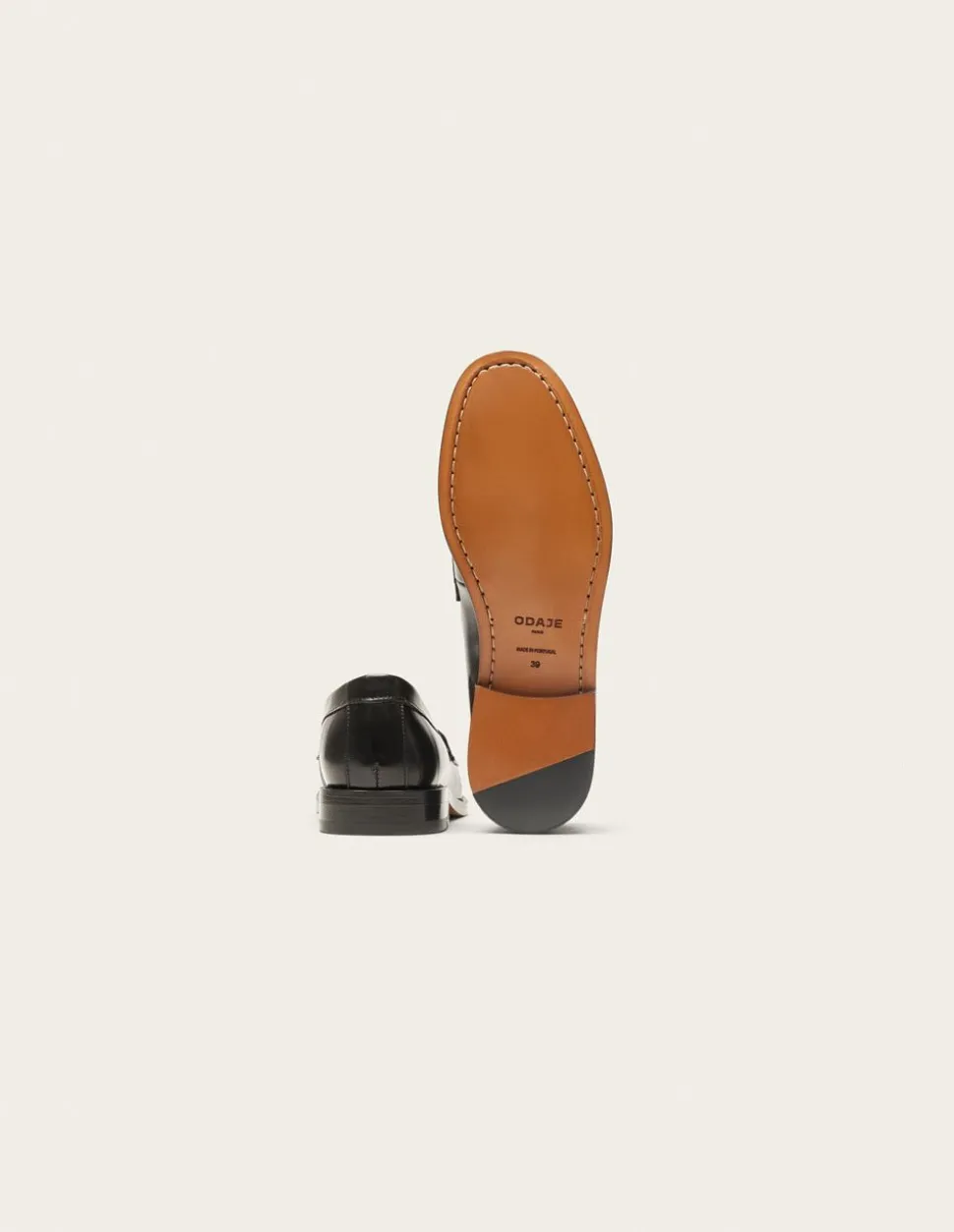 Mocassins en cuir certifié | cuir box noir "fanny"