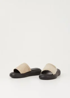 Mules en cuir certifié | beige 