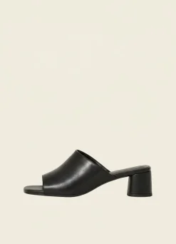 Mules à talon en cuir | black 