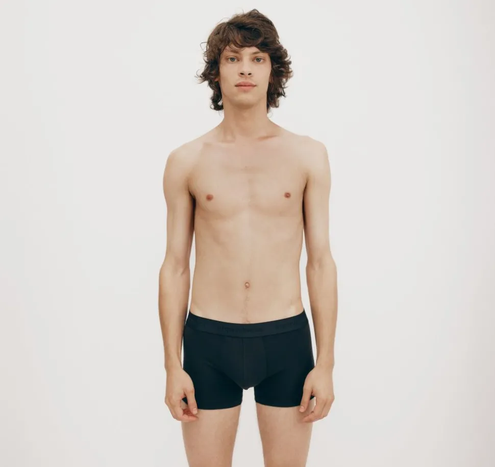 Pack 3 boxers en coton bio | noir "core trunks 3-pack black"