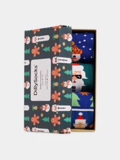Pack 3 paires de chaussettes en coton bio | multicolore "santa's favourites - multicolor"
