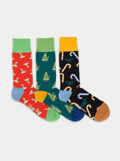 Pack 3 paires de chaussettes en coton bio | multicolore "xmas essentials - multicolor"