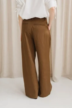 Pantalon ample en tencel | marron "oak molly pants - brown"