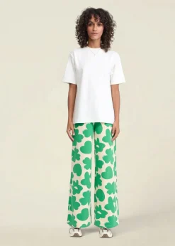 Pantalon ample jersey en coton bio | vert 
