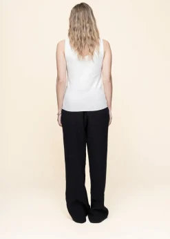 Pantalon ample texturé en tencel | noir 