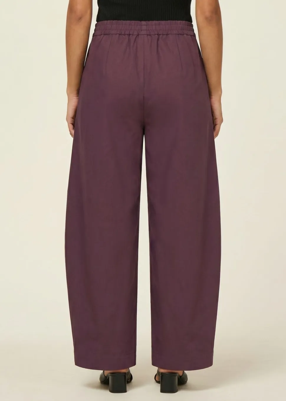 Pantalon ballon en coton bio | bordeaux "yauri - cherry lacquer