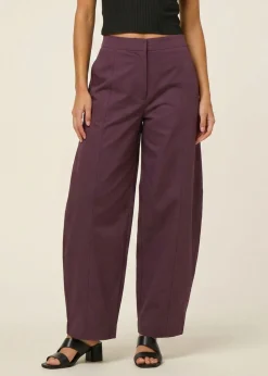 Pantalon ballon en coton bio | bordeaux